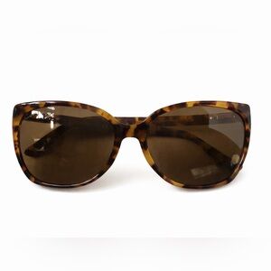 Gucci Brown Tortoiseshell Square Sunglasses- Oversized Frames